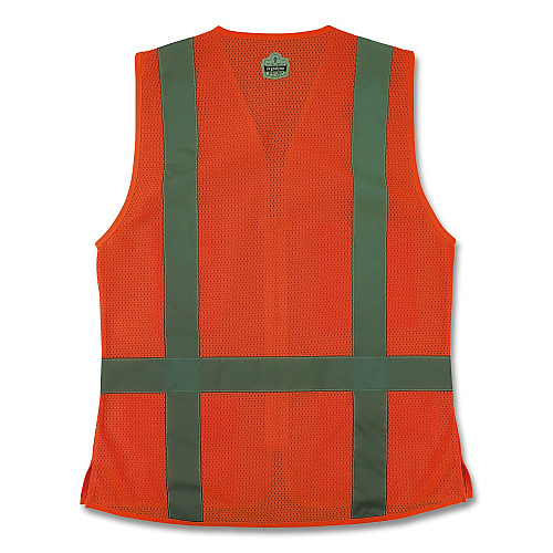 ergodyne GloWear 8247ZW-S Class 2 Women's Hi-Vis Surveyor Vest with Zipper, Polyester, Medium, Orange (22473)