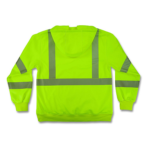 ergodyne GloWear 8304W Class 3 Women's Performance Hi-Vis Hooded Sweatshirt, 3X-Large, Lime (23117)