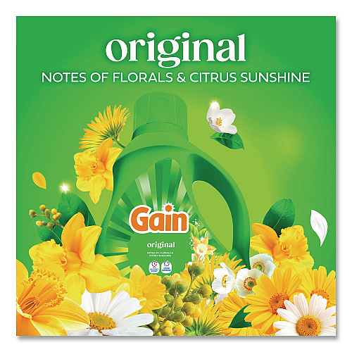 Liquid Laundry Detergent, Gain Original Scent, 42 oz Bottle, 6/Carton (22578)