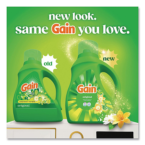 Liquid Laundry Detergent, Gain Original Scent, 42 oz Bottle, 6/Carton (22578)