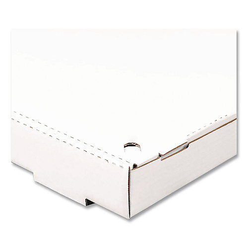 Karat Corrugated Pizza Boxes, 12 x 12 x 1.97, White/Brown, 50/Carton (FPPBF12W)