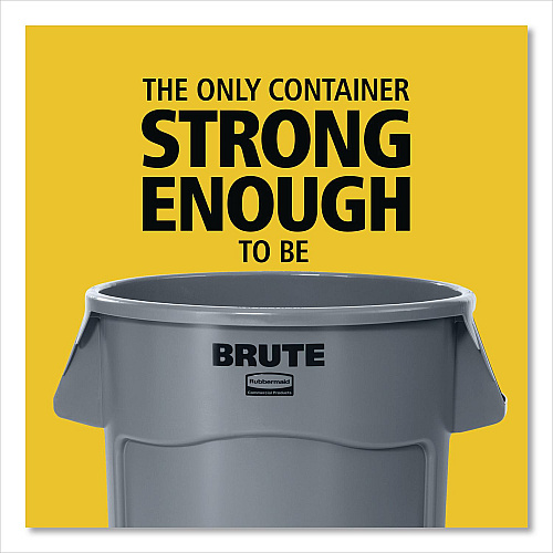 Rubbermaid Commercial Vented Round BRUTE Container, 20 gal, Resin, Dark Green (FG262000DGRN)