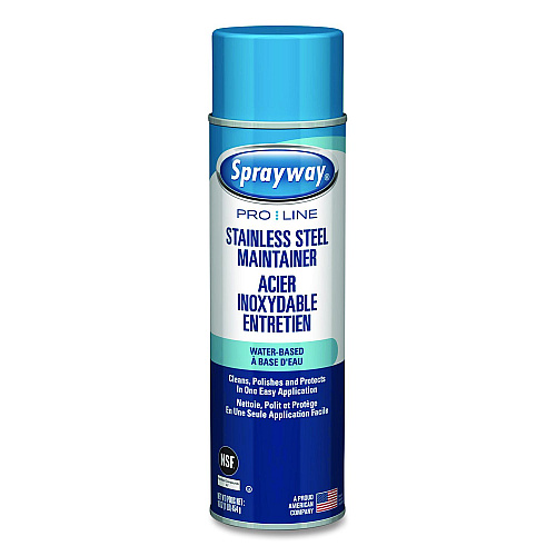 Sprayway PRO LINE Stainless Steel Maintainer, 16 oz Aerosol Spray, 12/Carton (SPRA58336)