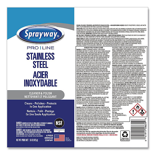 Claire Stainless Steel Polish and Cleaner, 15 oz Aerosol Spray (1000058639EA)