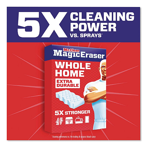Mr. Clean Magic Eraser, 4.6 x 0.9, 2.2" Thick, White, 9/Box, 2 Boxes/Carton (22880CT)