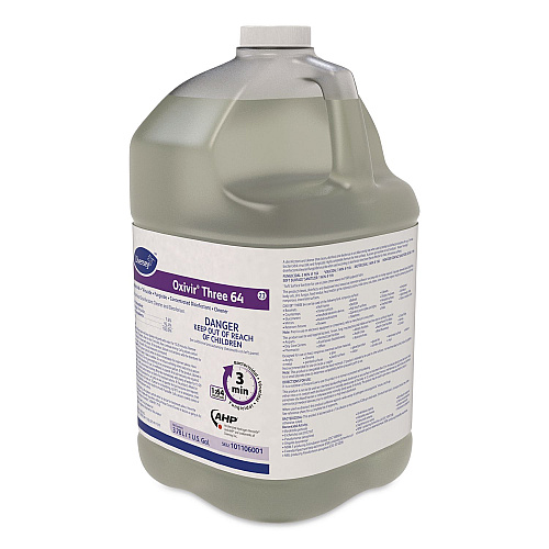 Diversey Oxivir Three 64 Disinfecting Cleaner and Deodorizer, 1 gal Bottle, 4/Carton (101106001)