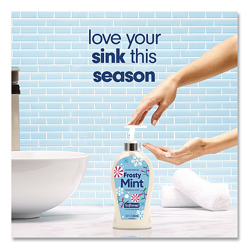 Softsoap Limited Edition Frosty Mint Liquid Hand Soap, Peppermint Scent, 11 oz Pump Bottle (61023761)