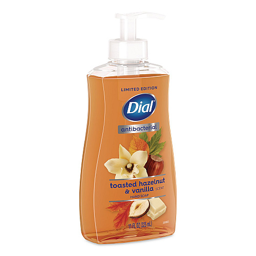 Dial Antibacterial Liquid Hand Soap, Limited Edition, Toasted Hazelnut and Vanilla Scent, 11 oz Pump Bottle (1700035945)
