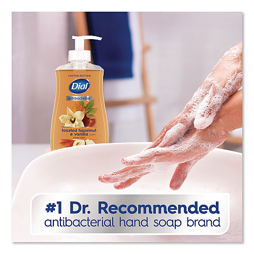 Dial Antibacterial Liquid Hand Soap, Limited Edition, Toasted Hazelnut and Vanilla Scent, 11 oz Pump Bottle (1700035945)