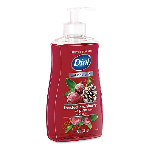 Dial Antibacterial Liquid Hand Soap, Limited Edition, Frosted Cranberry and Pine Scent, 11 oz Pump Bottle (1700035953)