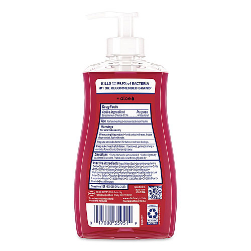 Dial Antibacterial Liquid Hand Soap, Limited Edition, Frosted Cranberry and Pine Scent, 11 oz Pump Bottle (1700035953)