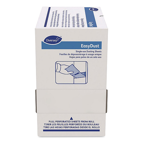 Diversey EasyDust Single-Use Dusting Sheets, 5 x 6, 250 Dusters/Box, 6 Boxes/Carton (9292466)
