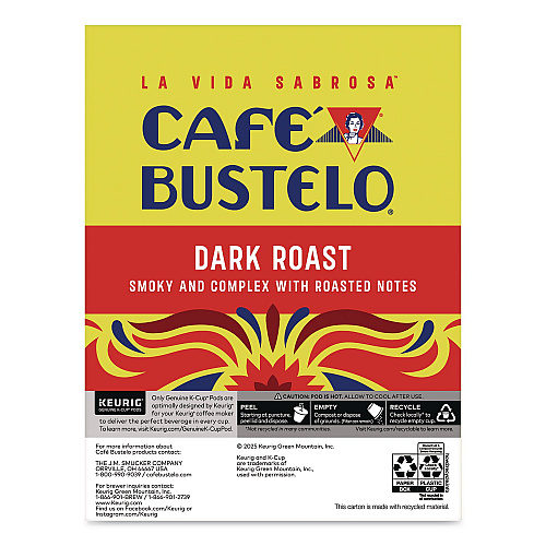 Cafe Bustelo Dark Roast Coffee K-Cup, 22/Box (5000389574)
