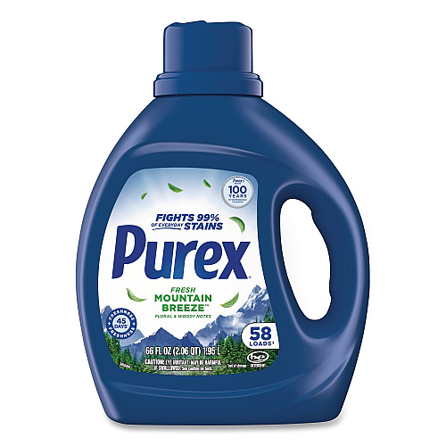 Purex Mountain Breeze Liquid Laundry Detergent, 58 Loads, 66 oz Bottle, 6/Carton (05589CT)