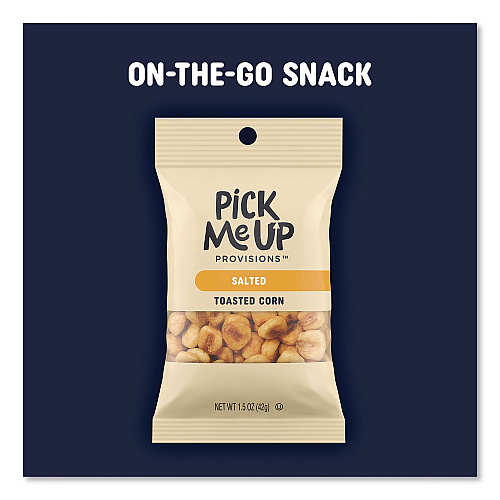 Pick Me Up Provisions Salted Toasted Corn, 1.5 oz Packet, 36/Box (PM63393)