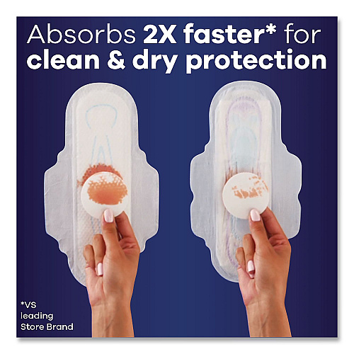 Always Ultra Thin Overnight Pads with Wings, Size 4, Overnight Absorbency, 16/Pack, 6 Packs/Carton (12851)