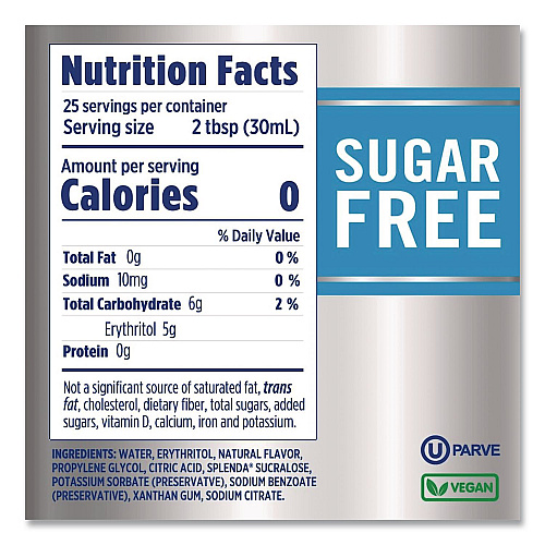 Splenda Sugar-Free Coffee Syrup, French Vanilla, 25.4 oz Bottle, 6/Carton (HFP00583)