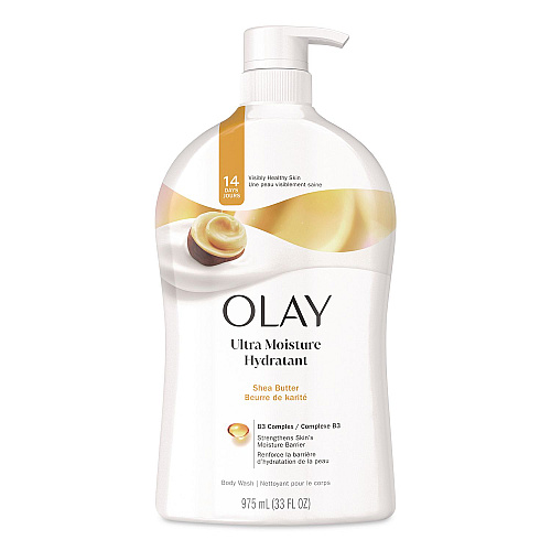Olay Ultra Moisture Body Wash, Shea Butter Scent, 33 oz Pump Bottle (97494)