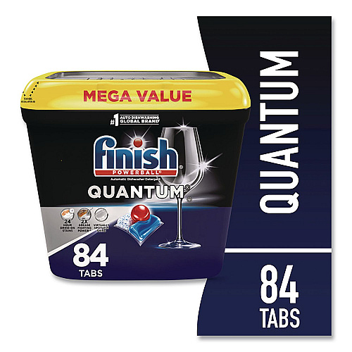 FINISH Powerball Quantum Dishwasher Tabs, Fresh Scent, Tub, 84 Tabs (5170099889)