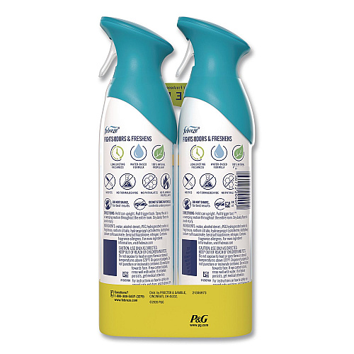 Febreze AIR, Refresh and Energize, 8.1 oz, Aerosol Spray, 2/Pack (2040991926)