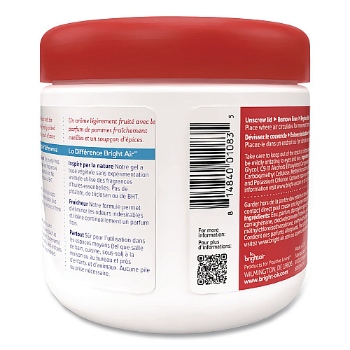 Bright Air Super Odor Eliminator, Fresh Apples and Spice, 14 oz Jar (900194)