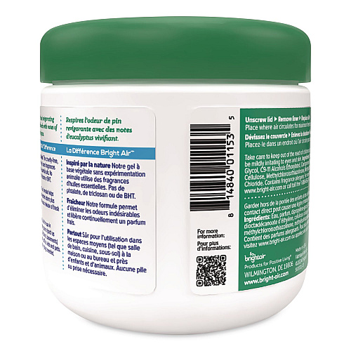 Bright Air Super Odor Eliminator, Forest Pine and Eucalyptus, 14 oz Jar (901277)