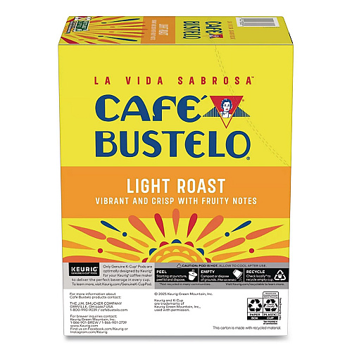 Cafe Bustelo Light Roast Coffee K-Cup, 22/Box (5000389553)