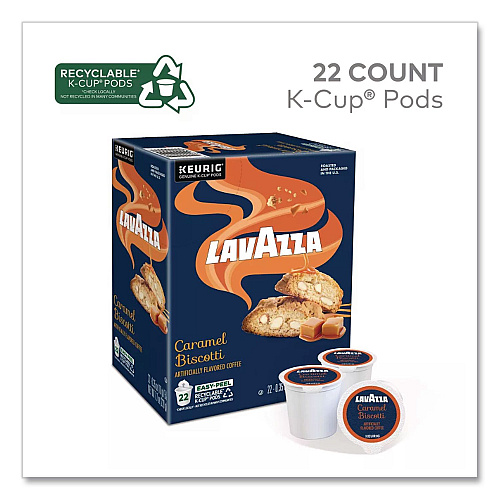 Lavazza Caramel Biscotti Coffee K-Cup, 22/Box (5000384732)