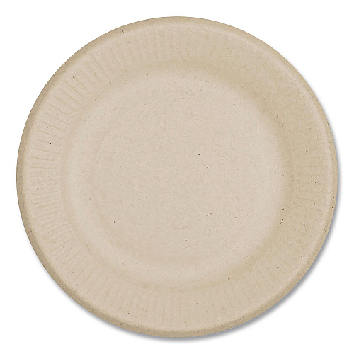 World Centric Fiber Plates, 6" dia, Natural, 20/Pack (PLRTSCU6)