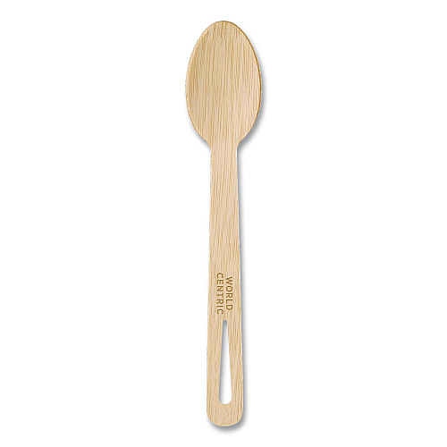 World Centric Bamboo Cutlery, Medium Heavyweigh, Spoon, Paper, Natural, 24/Pack (SPBBR)