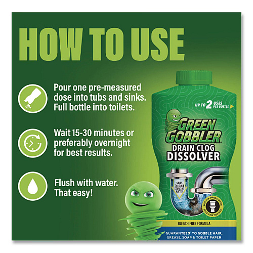 WEIMAN Green Gobbler Drain Clog Dissolver, 31 oz Bottle (G8015J)