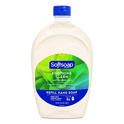 Softsoap Moisturizing Hand Soap Refill with Aloe, Fresh Scent, 50 oz, 3/Carton (61046117)