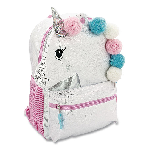 Accessory Innovations Star Unicorn Pom Pom Backpack, 12 x 5 x 16, Multicolor (B25GC63700ST)