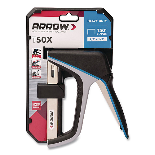 T50X TacMate Heavy Duty Staple Gun, Arrow T-50 1/4" to 1/2" Staples (T50X4H)