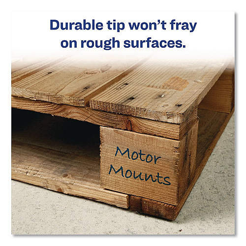 Avery MARKS A LOT Large Desk-Style Permanent Marker, Broad Chisel Tip, Blue (08886EA)