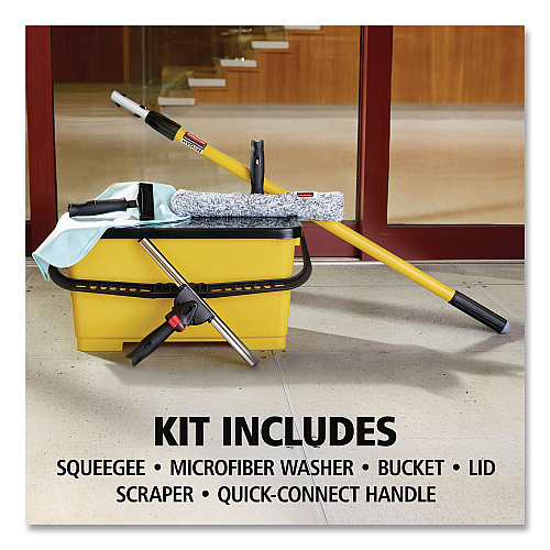 Rubbermaid Commercial Glass Cleaning Starter Kit, 6-Piece (2221951)
