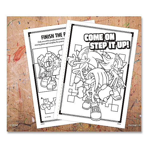 Bendon Sonic Jumbo Coloring and Activity Book, Ages 3 and Up, 64 Pages (61314)