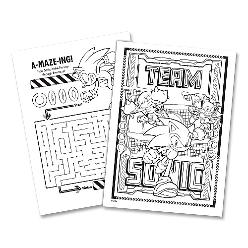 Bendon Sonic Jumbo Coloring and Activity Book, Ages 3 and Up, 64 Pages (61314)