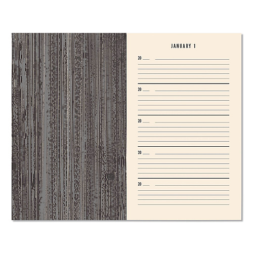 Chronicle Books Guided Journal: One Line a Day, A Five-Year Memory Book, Tan Cover, (372) 6.12 x 3.75 Sheets (978145217479)