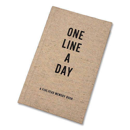 Chronicle Books Guided Journal: One Line a Day, A Five-Year Memory Book, Tan Cover, (372) 6.12 x 3.75 Sheets (978145217479)