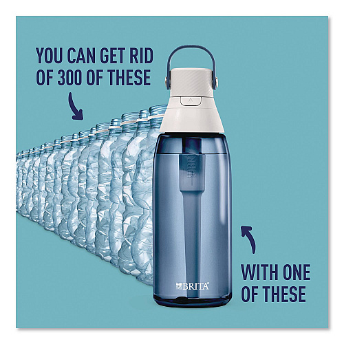 Brita Plastic Filtered Water Bottle, 36 oz, Night Sky (36465)