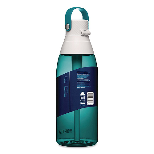 Brita Plastic Filtered Water Bottle, 36 oz, Sea Glass (36524)