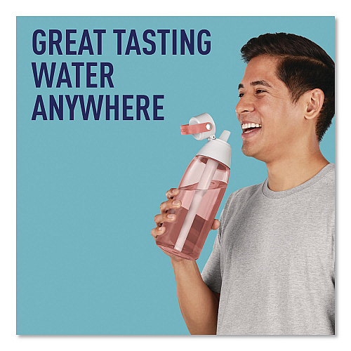 Brita Plastic Filtered Water Bottle, 36 oz, Blush (36525)