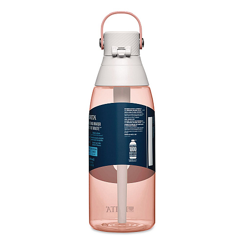 Brita Plastic Filtered Water Bottle, 36 oz, Blush (36525)