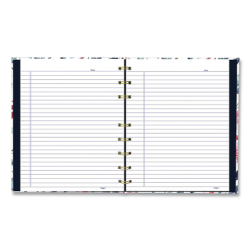 Blueline NotePro Fashion Hard Cover Notebook, 1-Subject, Medium/College Rule, Tranquil Blooms Cover, (96) 9.25 x 7.25 Sheets (A9C01)