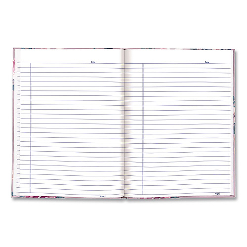 Blueline Fashion Hard Cover Notebook, 1-Subject, Medium/College Rule, Lavender Floral Cover, (96) 9.25 x 7.25 Sheets (A902)
