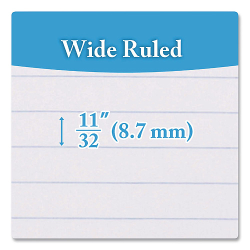 BAZIC Spiral Notebooks, 1-Subject, Wide Rule, Assorted Color Covers, (70) 10.5 x 8 Sheets,  24/Carton (559)
