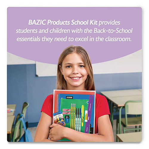 BAZIC Essential School Kit, 23 Pieces (8050)