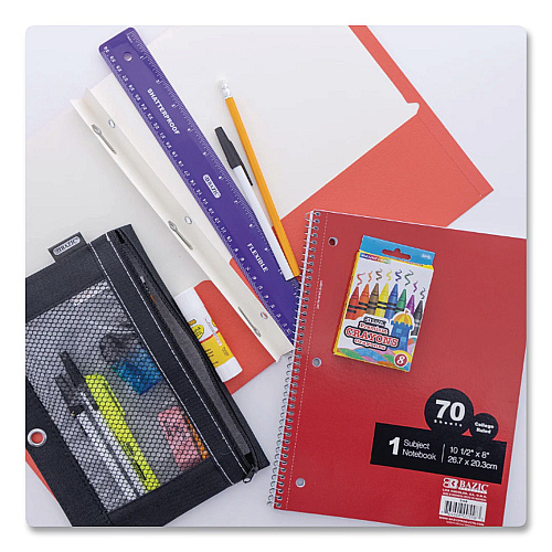 BAZIC Essential School Kit, 23 Pieces (8050)