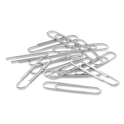 Acco Paper Clips, #1, Smooth, Silver, 100 Clips/Box (72380BX)
